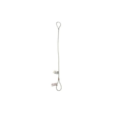 Mazzella Lift America Wire Rope Sling 3/8in x 2' Eye & Eye, 2000/2400/4800 Lbs Cap S601000